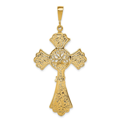 10-Karat-Gelbgold-Kruzifix-Charm