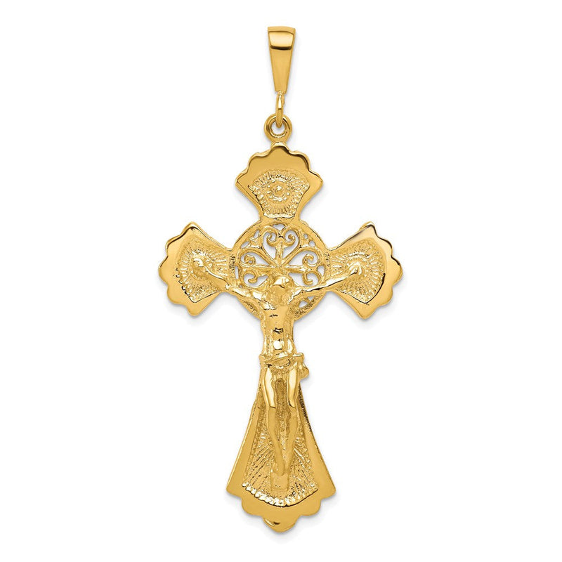 10-Karat-Gelbgold-Kruzifix-Charm