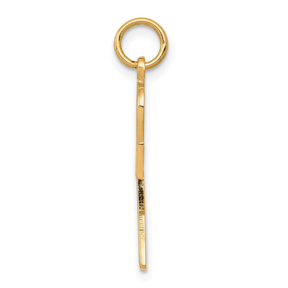 10K Gelbgold Massiv Flach-backed Ankh/egyptian Kreuz Anhänger