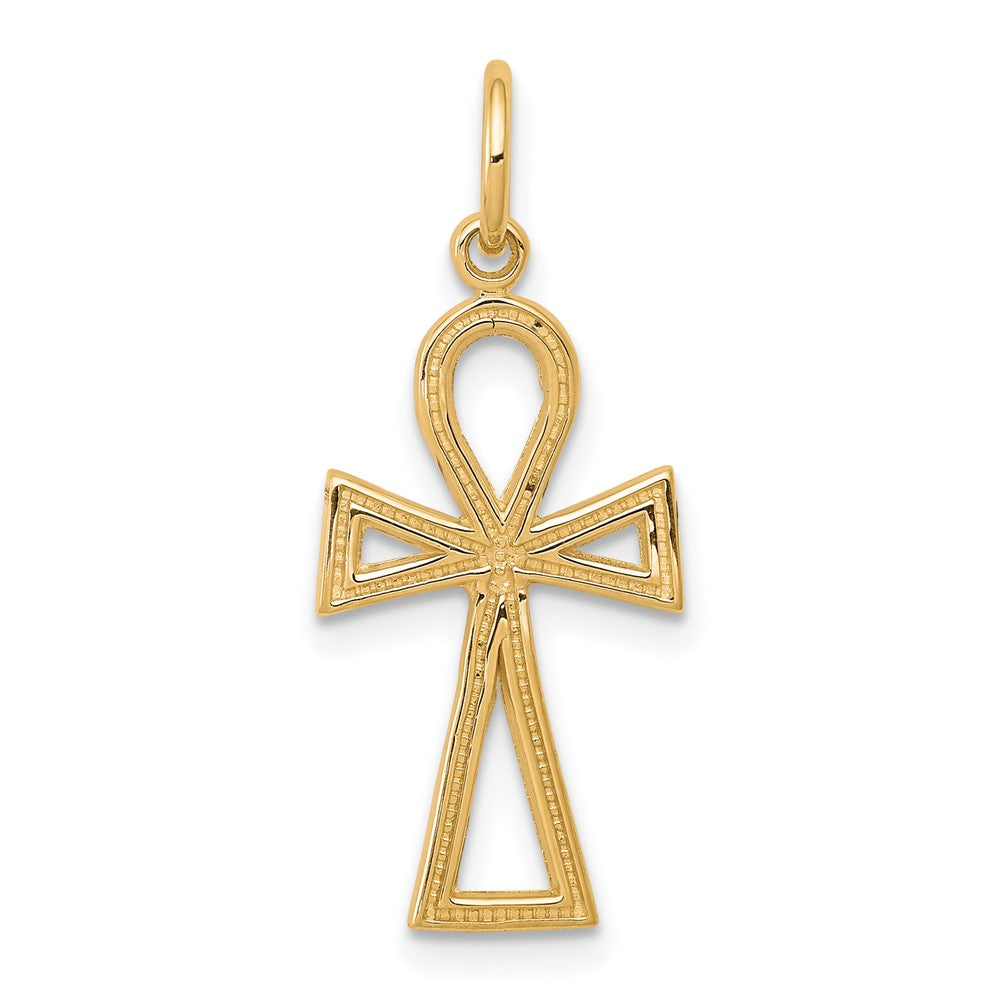 10K Gelbgold Ankh Kreuz Charm