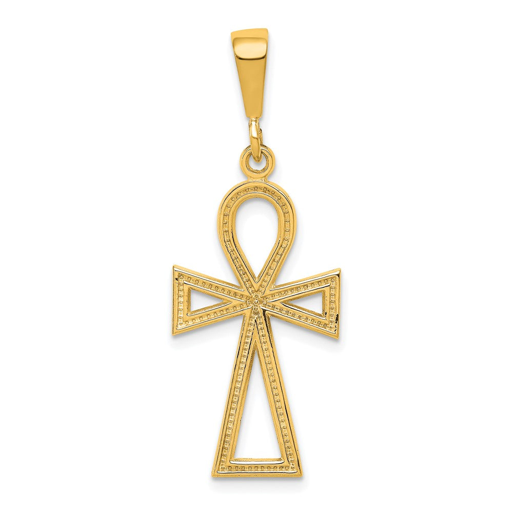 10K Gelbgold Ankh Kreuz Charm