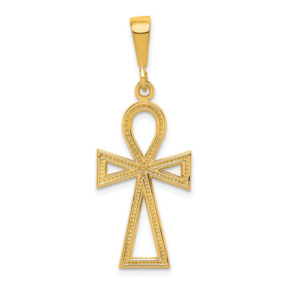 10K Gelbgold Ankh Kreuz Charm