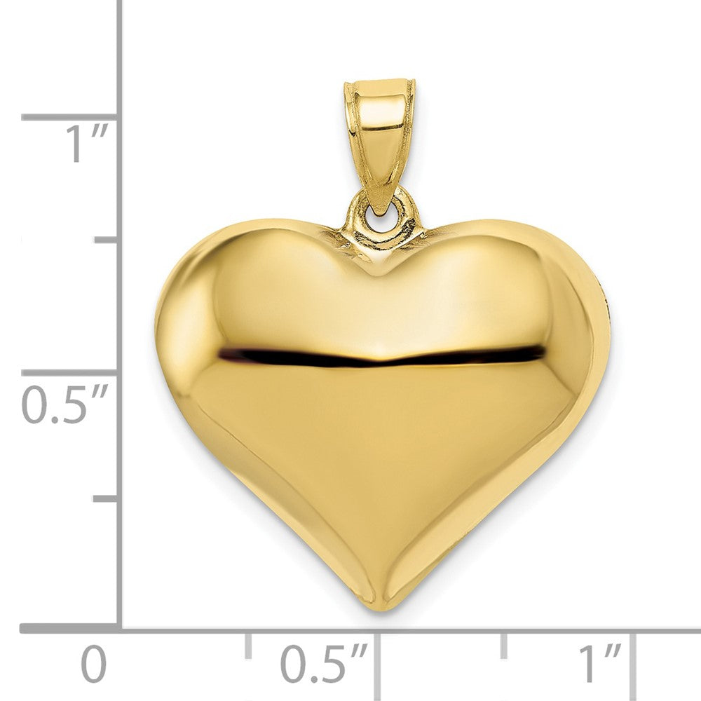 10K Gelbgold 10K Poliert 3-d Herz Anhänger