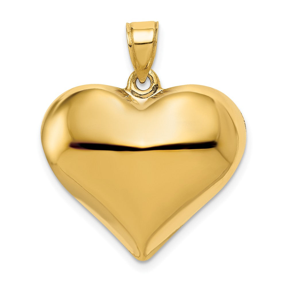 10K Gelbgold 10K Poliert 3-d Herz Anhänger