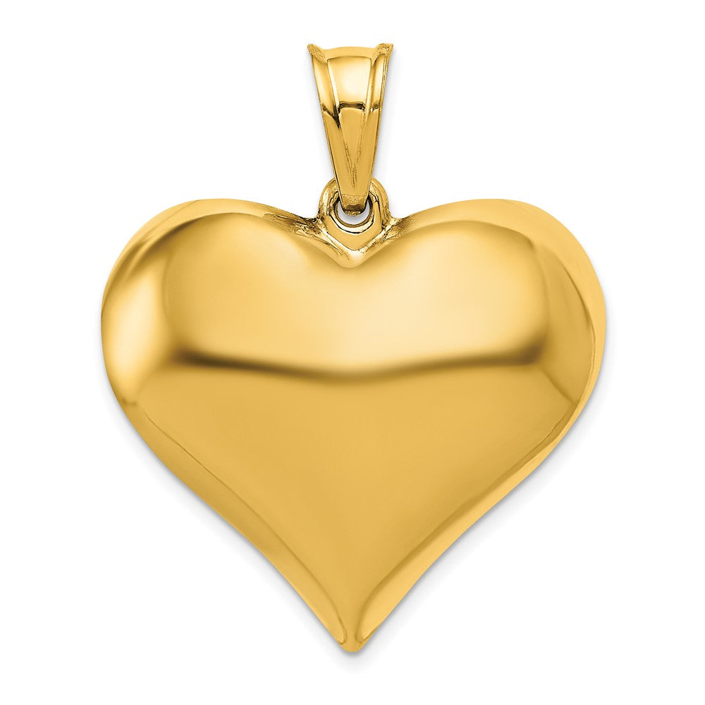 10K Gelbgold 10K Poliert 3-d Herz Anhänger