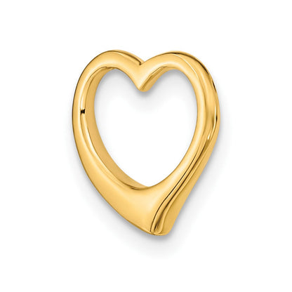10K Gelbgold 10K Poliert Herz Kette Anhänger