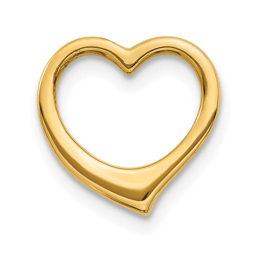 10K Gelbgold 10K Poliert Herz Kette Anhänger
