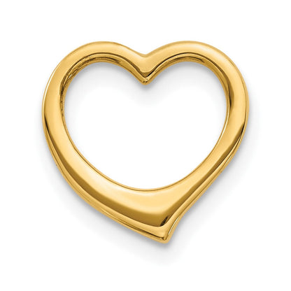 10K Gelbgold 10K Poliert Herz Kette Anhänger