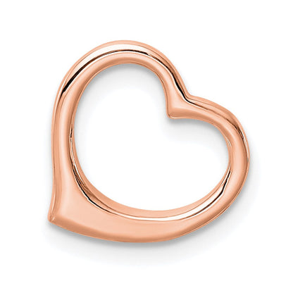 10K Roségold 10K Poliert Herz Kette Anhänger