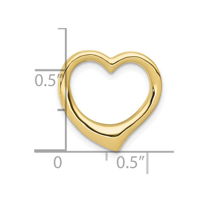 10K Gelbgold 10K Poliert Herz Kette Anhänger