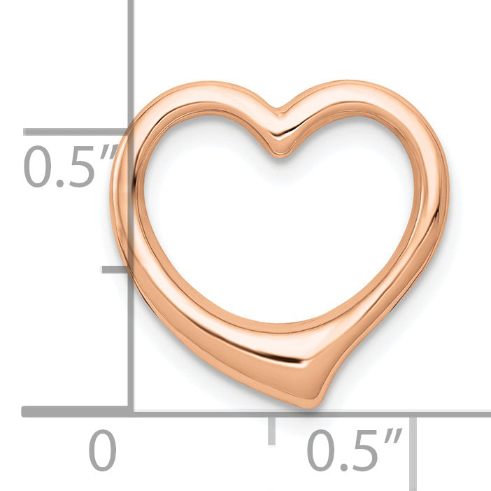 10K Roségold 10K Poliert Herz Kette Anhänger