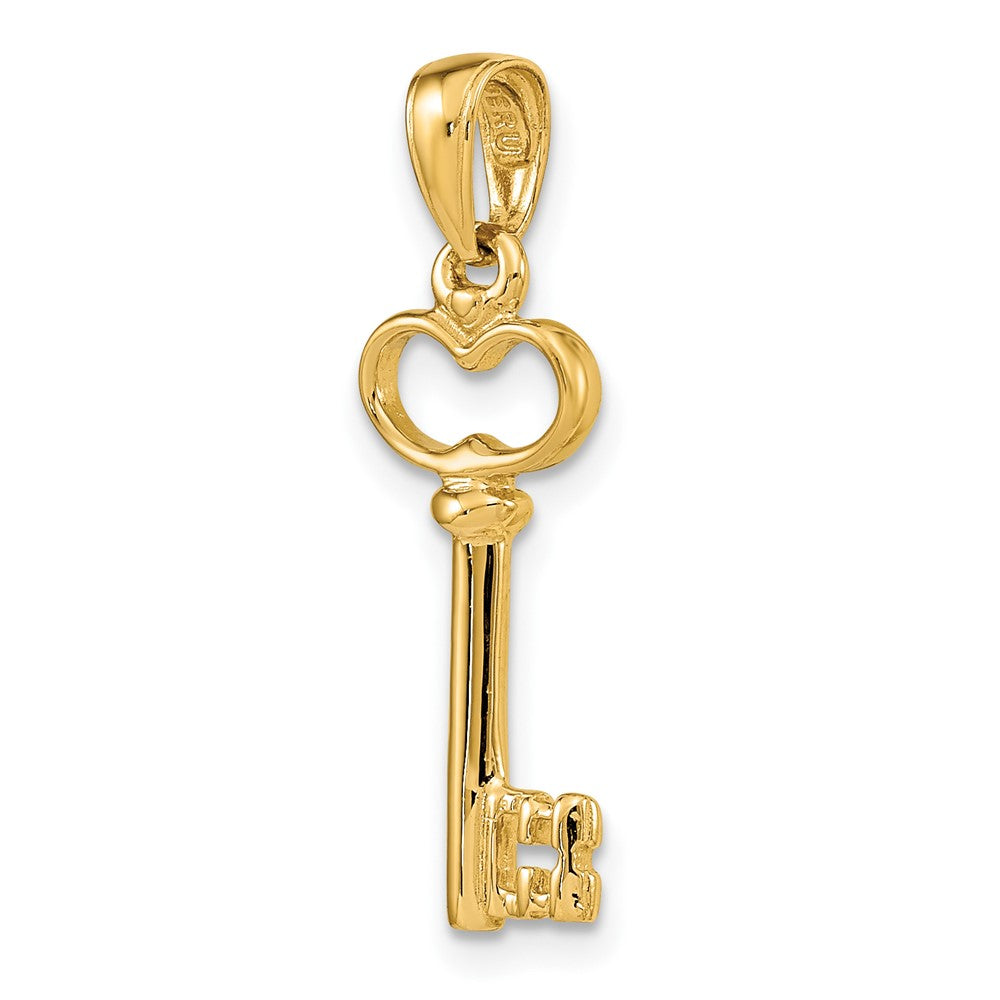 10K Gelbgold 10K Poliert 3-d Key Charm