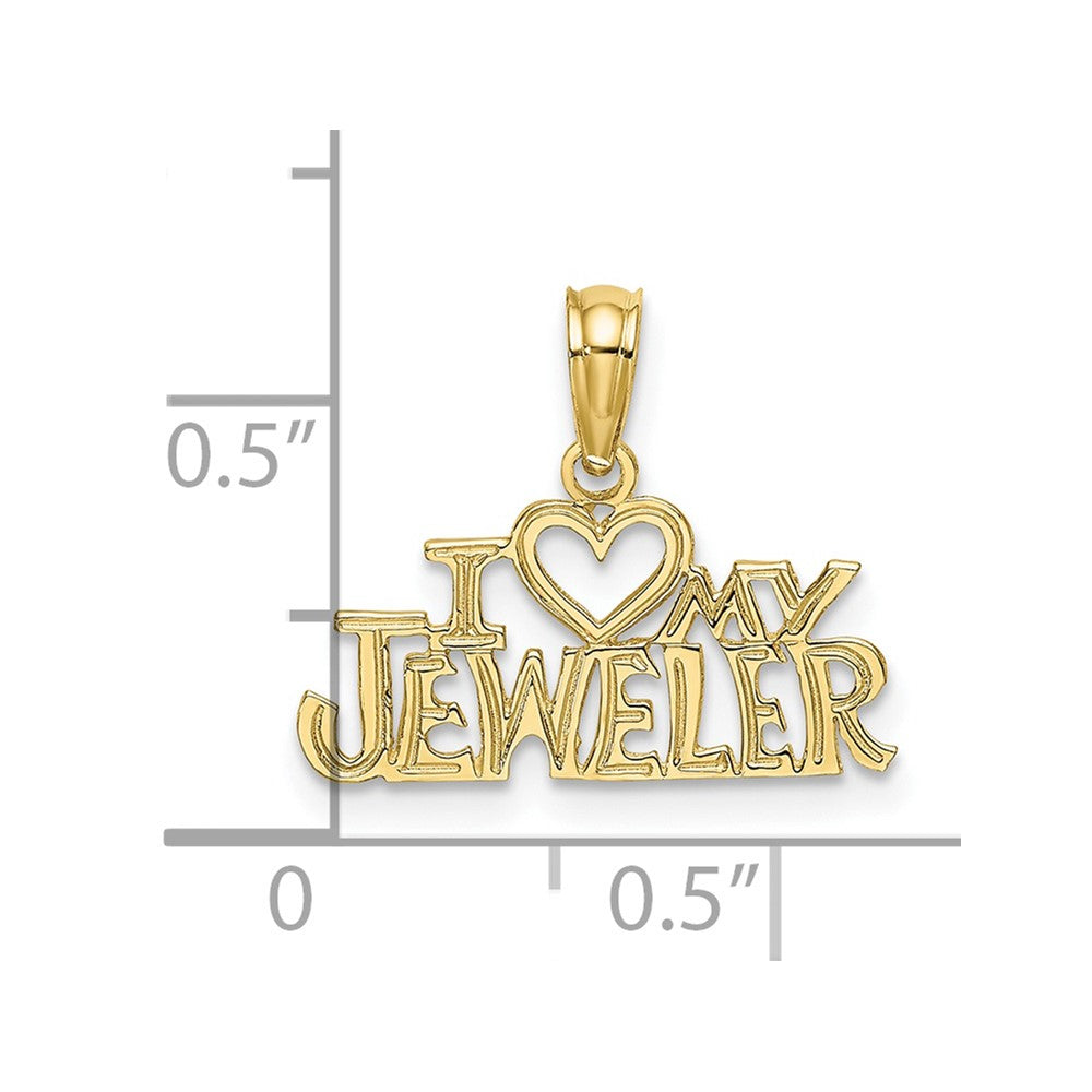10K Gelbgold I Herz My Jeweler Charm