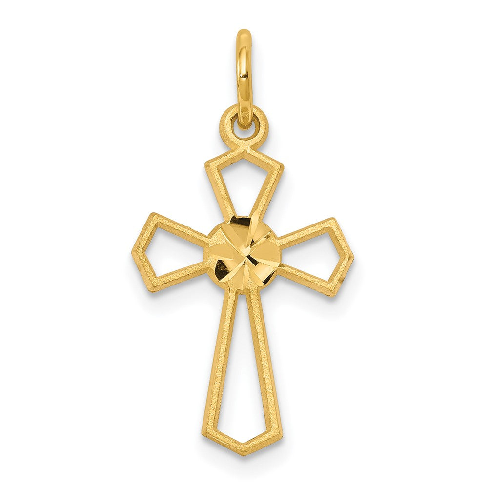 10K Gelbgold Kreuz Charm