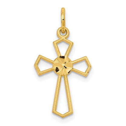 10K Gelbgold Kreuz Charm