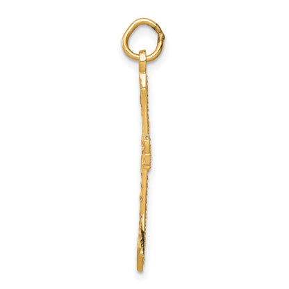 10K Gelbgold Kreuz Charm