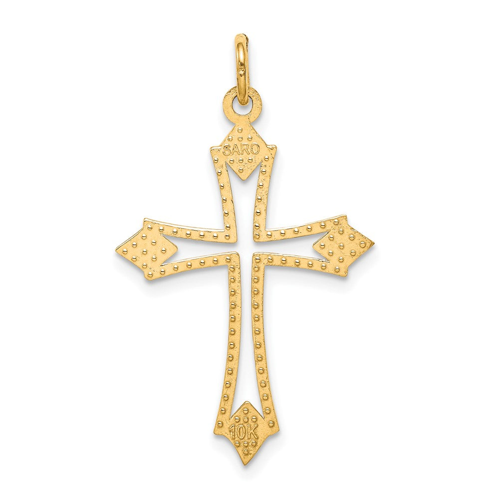 10K Gelbgold Kreuz Charm