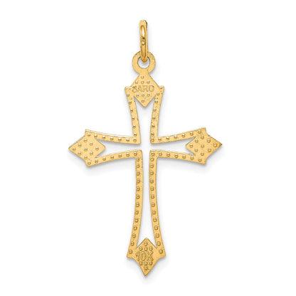 10K Gelbgold Kreuz Charm