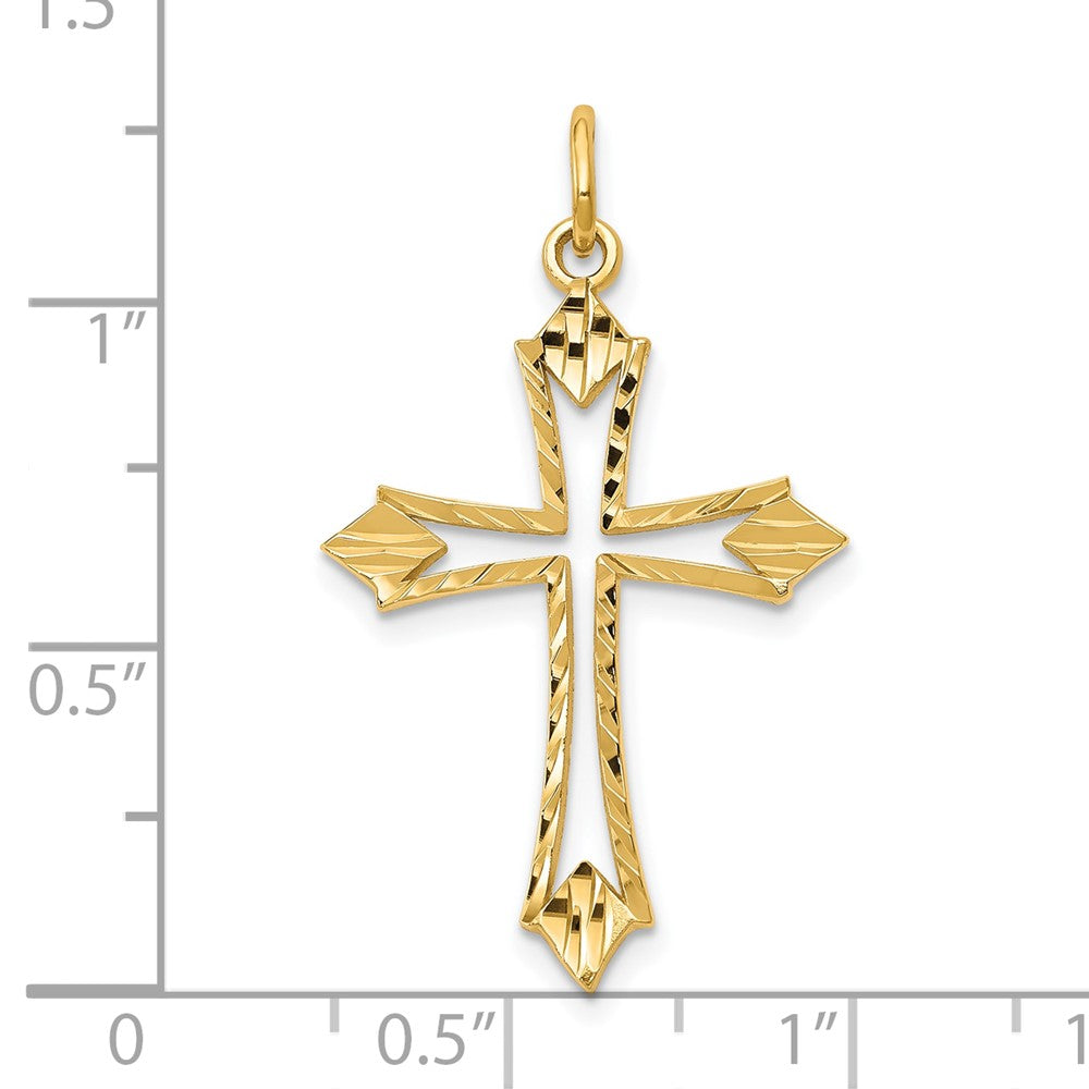 10K Gelbgold Kreuz Charm
