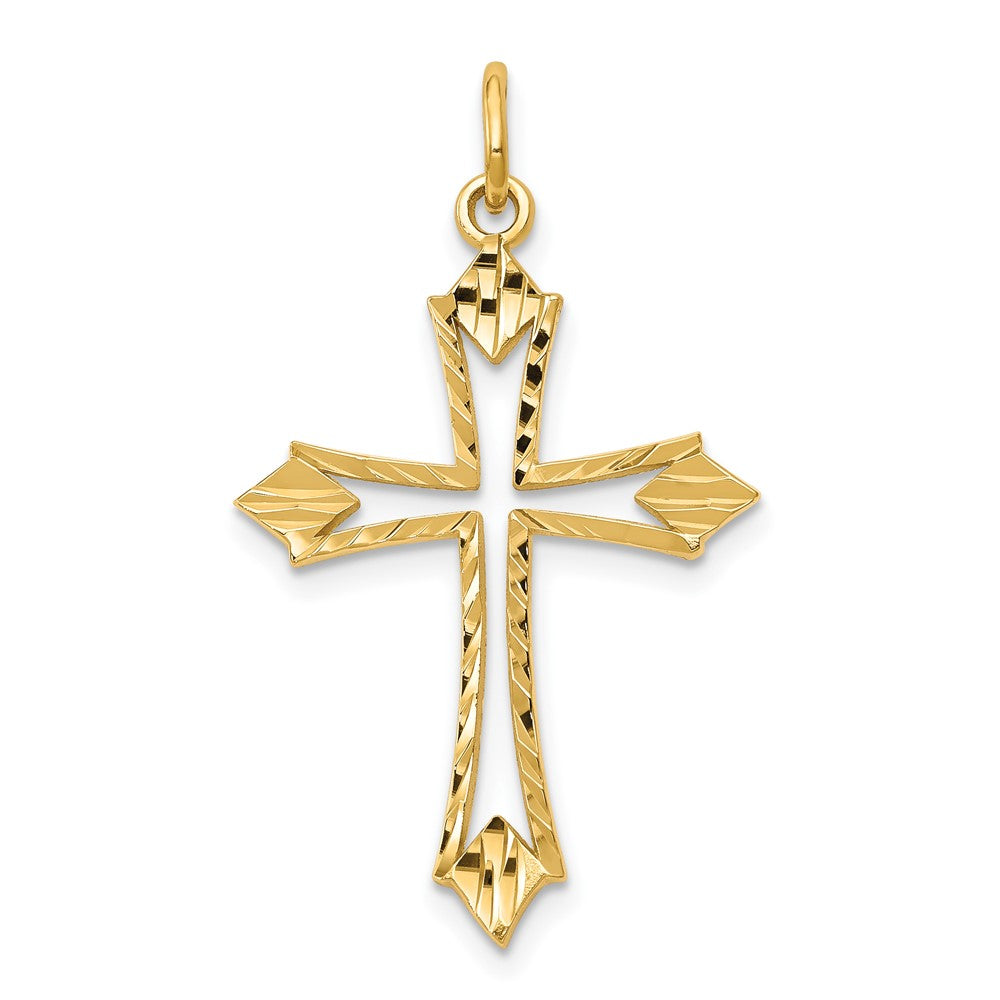 10K Gelbgold Kreuz Charm