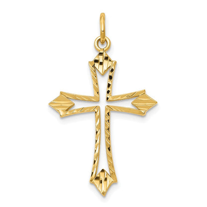 10K Gelbgold Kreuz Charm