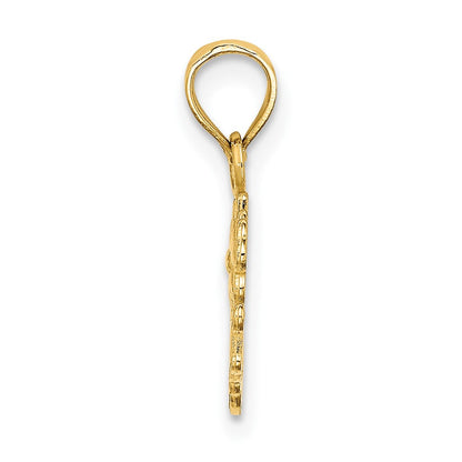 10K Gelbgold #1 Tochter mit Blumen Charm