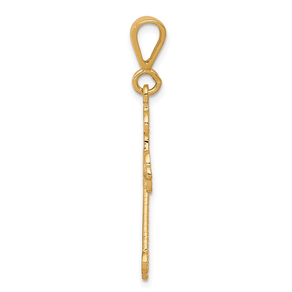 10K Gelbgold Kreuz Charm