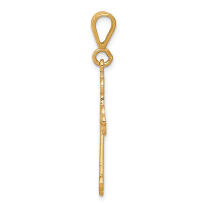 10K Gelbgold Kreuz Charm