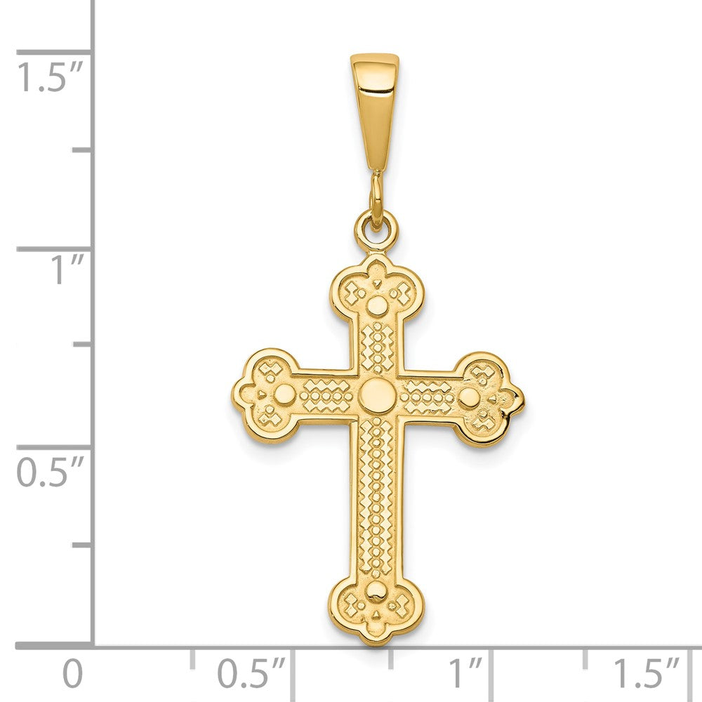 10K Gelbgold Kreuz Charm