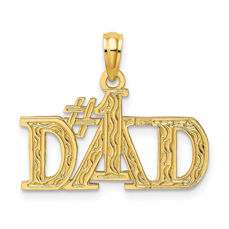 10K Gelbgold 10K #1 Dad Anhänger