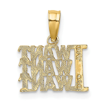 10K Gelbgold 10K I Want Charm