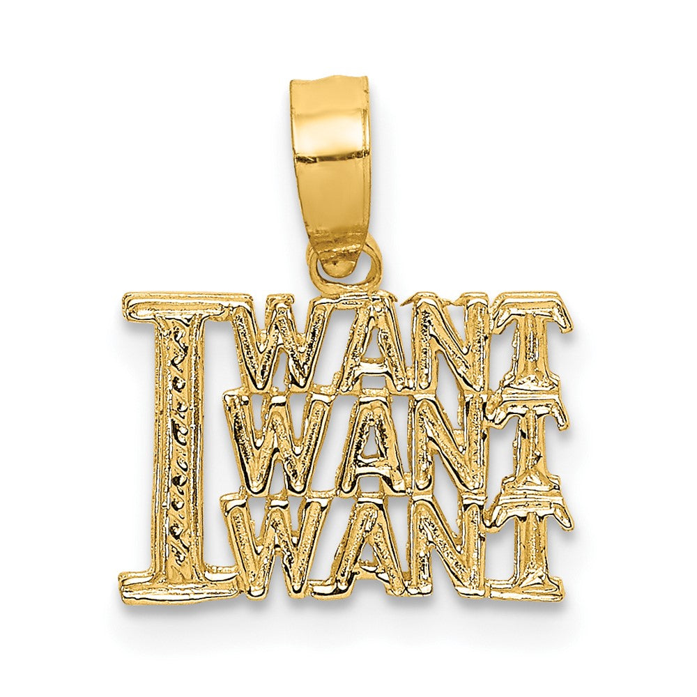 10K Gelbgold 10K I Want Charm