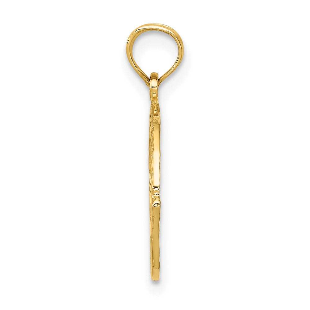 10K Gelbgold Claddagh Charm