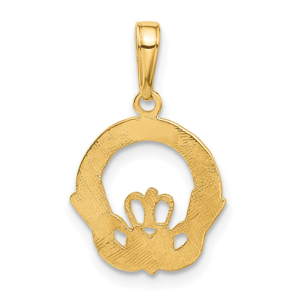 10K Gelbgold Claddagh Charm