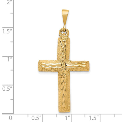 10K Gelbgold Kreuzanhänger, diamantiert