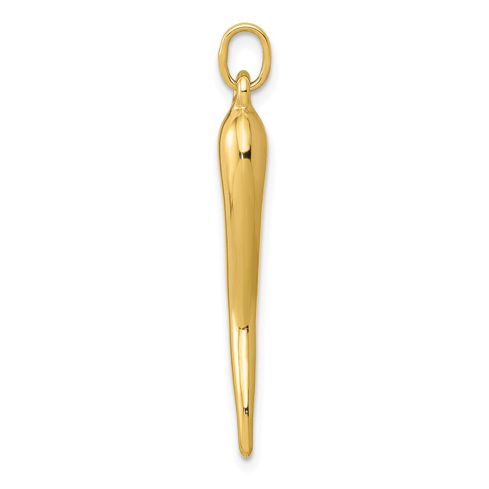 10K Gelbgold Italienisch Horn Charm