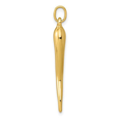 10K Gelbgold Italienisch Horn Charm
