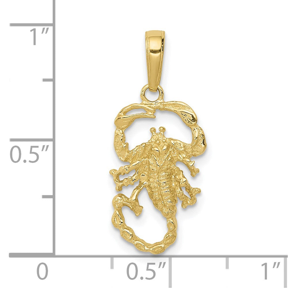 10K Gelbgold Scorpion Charm