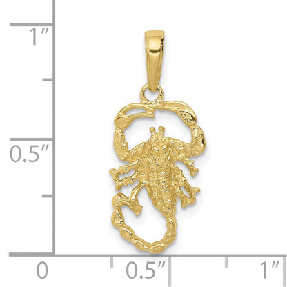10K Gelbgold Scorpion Charm
