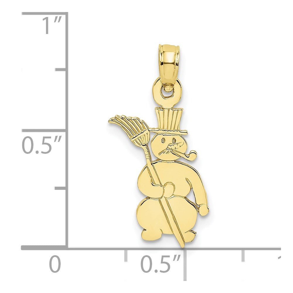 10K Gelbgold 10K Poliert Snowman Anhänger