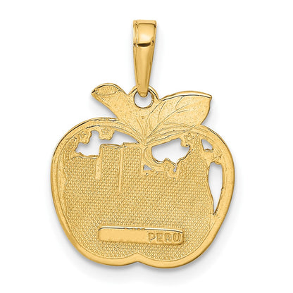 10K Gelbgold New York City Skyline in Apple Anhänger