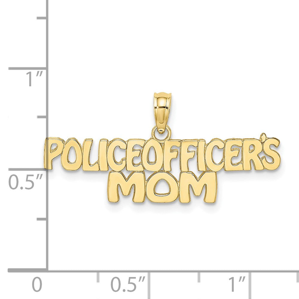 10K Gelbgold Police Officer Mama Charm