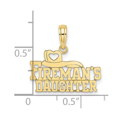 10K Gelbgold Fireman Tochter Charm