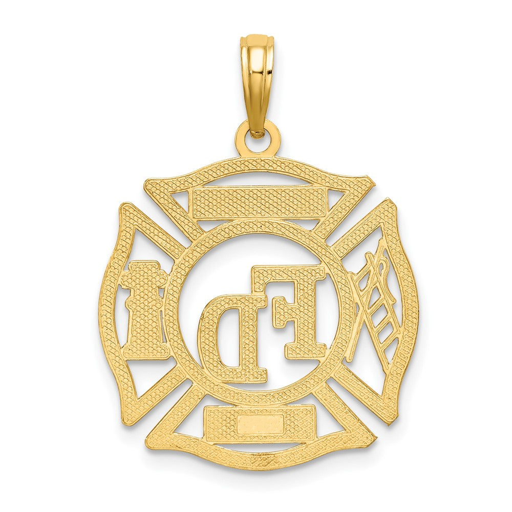 10K Gelbgold Fd Damen Aux in Shield Charm