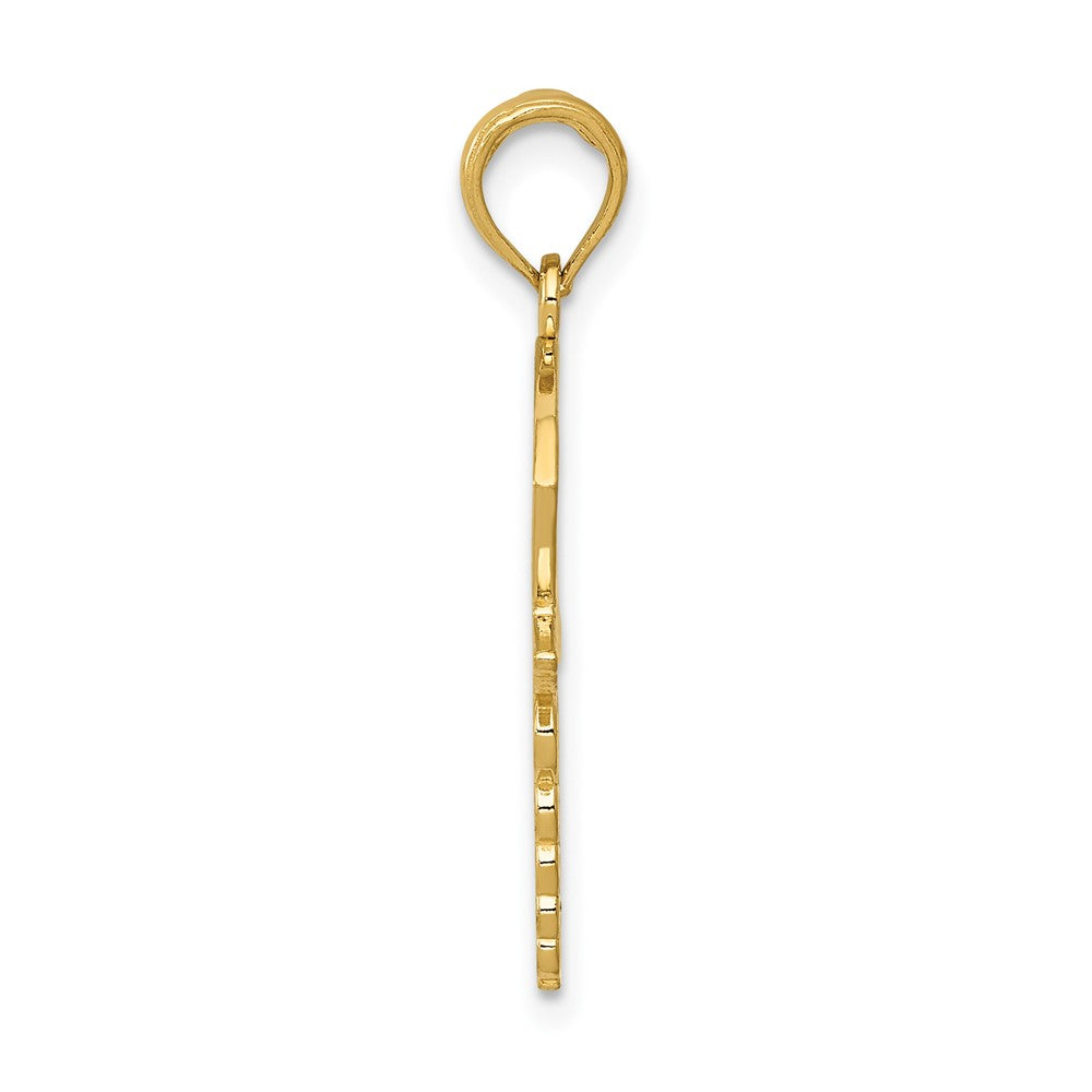 10K Gelbgold Caduceus mit Nurses Cap Anhänger