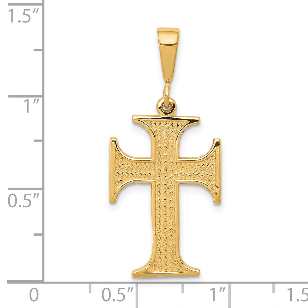 10K Gelbgold Kreuz Charm