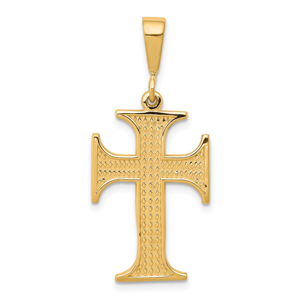 10K Gelbgold Kreuz Charm