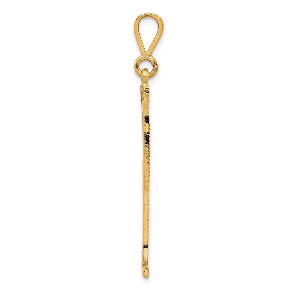 Kreuz-Charm aus 10 Karat Gelbgold