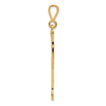 Kreuz-Charm aus 10 Karat Gelbgold