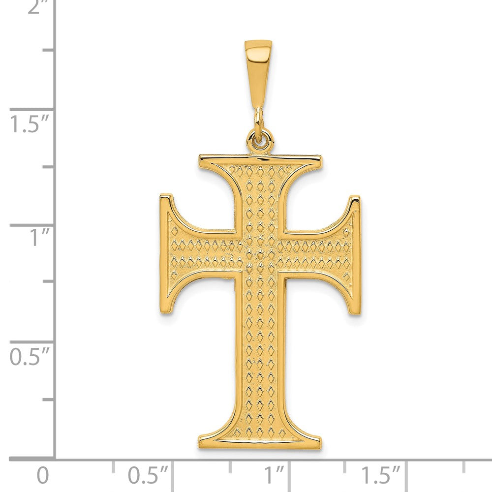 Kreuz-Charm aus 10 Karat Gelbgold